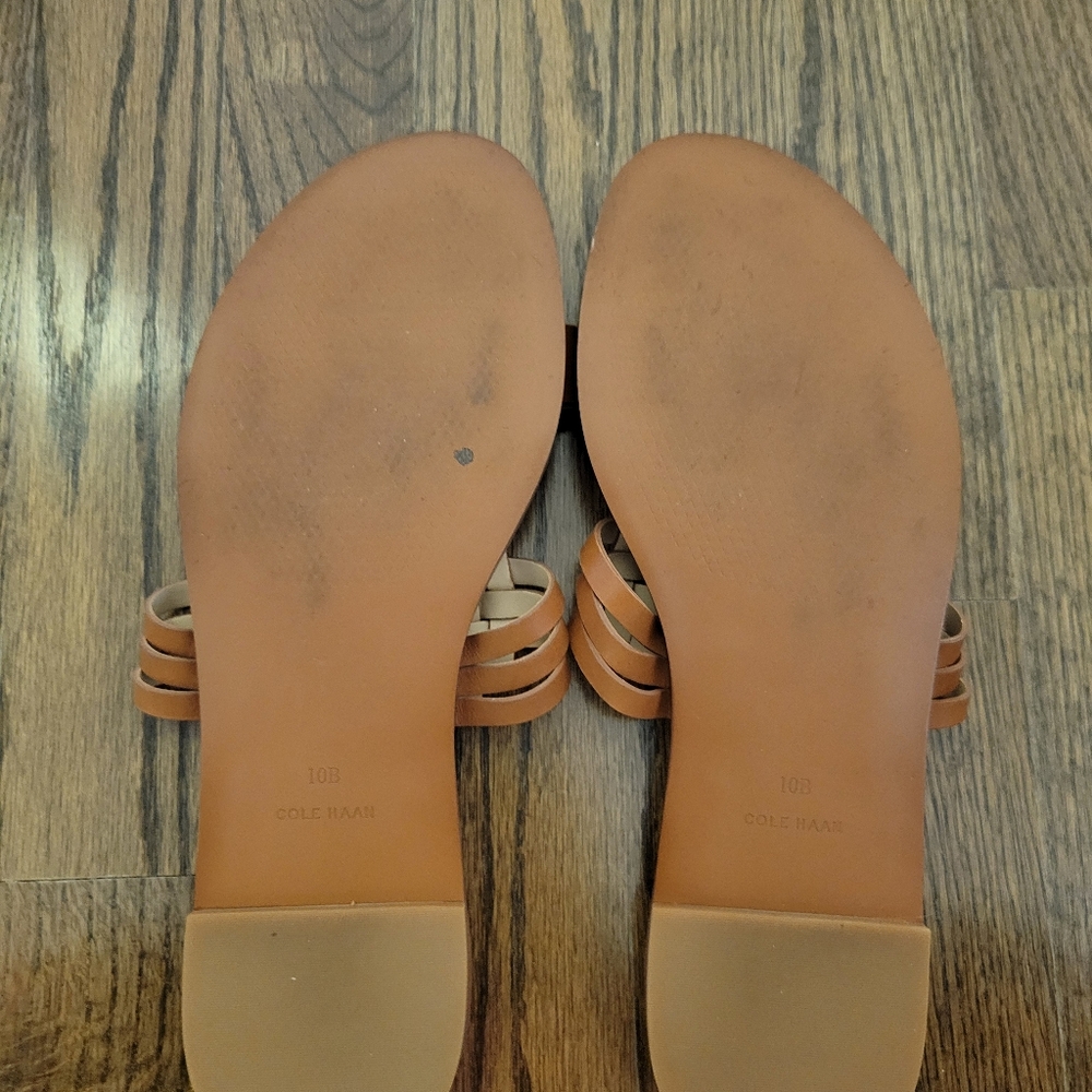 Cole Haan Findra Tan Woven Slide Sandals - Picture 3 of 3